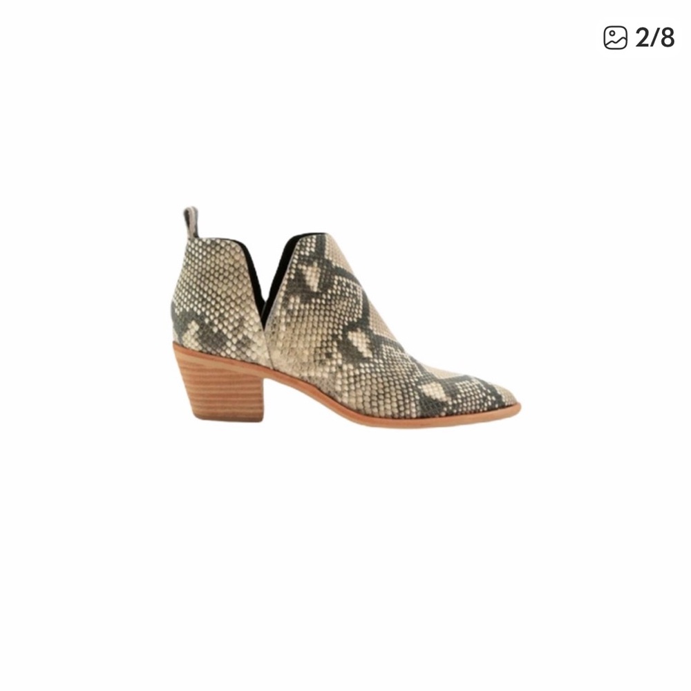 Dolce Vita Sonni Leather Booties in Snakeskin - Picture 3 of 10
